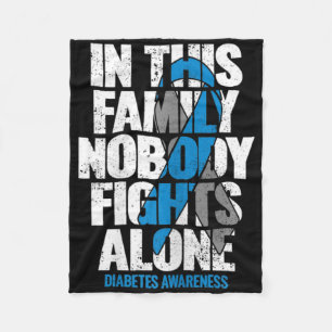 In November We Wear Blue T1d T2d Diabetic Diabetes Fleece Blanket