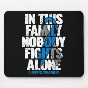 In November we Wear Blue T1D T2D Diabetic Diabetes Mouse Mat