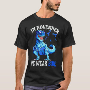 In November We Wear Blue Type 1 Diabetes Awareness T-Shirt