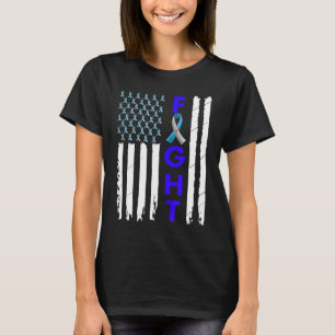 In November We Wear Blue US Flag Diabetes Awarenes T-Shirt