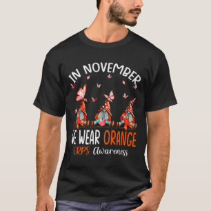 In November We Wear Orange Crps Awareness Gnomes T-Shirt