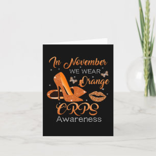 In November We Wear Orange High Heels Shoes CRPS A Card