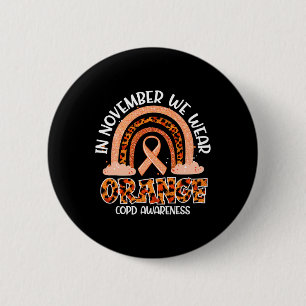 In November We Wear Orange Rainbow Crps Awareness 6 Cm Round Badge