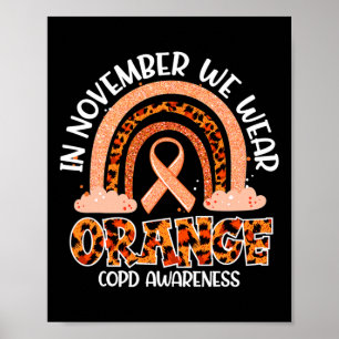 In November We Wear Orange Rainbow Crps Awareness Poster