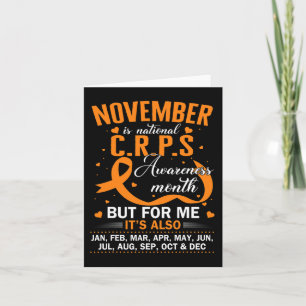 In November We Wear Orange Ribbon CRPS Awareness M Card
