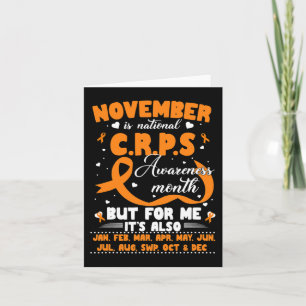 In November We Wear Orange Ribbon CRPS Awareness M Card