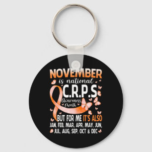In November We Wear Orange Ribbon Crps Awareness M Key Ring