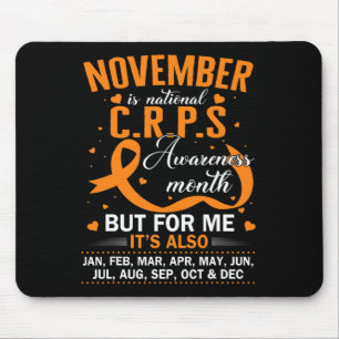 In November We Wear Orange Ribbon CRPS Awareness M Mouse Mat