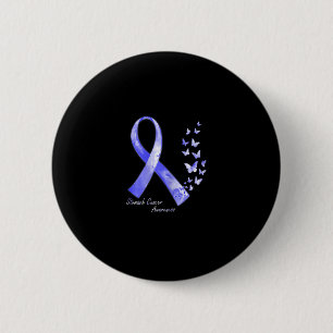 In November We Wear Periwinkle Ribbon Stomach Canc 6 Cm Round Badge