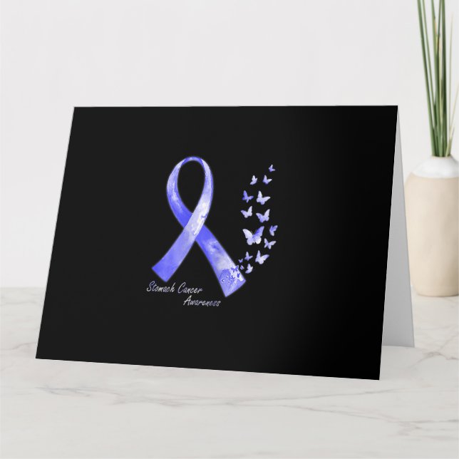 In November We Wear Periwinkle Ribbon Stomach Canc Card (Front)
