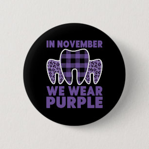 In November We Wear Purple Alzheimerheimer Awarene 6 Cm Round Badge