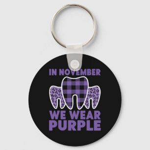 In November We Wear Purple Alzheimerheimer Awarene Key Ring