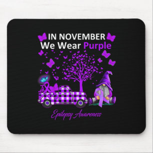 In November We Wear Purple Epilepsy Awareness Gift Mouse Mat