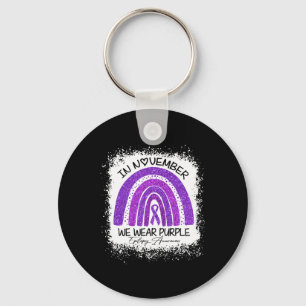 In November We Wear Purple Epilepsy Awareness Key Ring