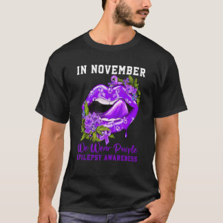In November We Wear Purple Epilepsy Awareness T-Shirt