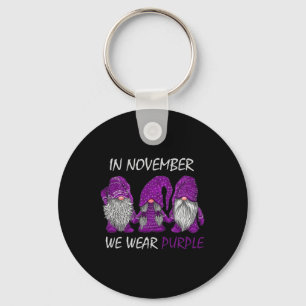 In November We Wear Purple - Heimerheimer Awarenes Key Ring