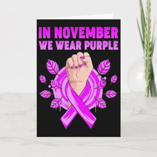 In November We Wear Purple Heimerheimer Awareness Card