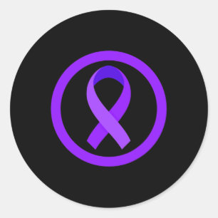 In November We Wear Purple Pancreatic Cancer Aware Classic Round Sticker