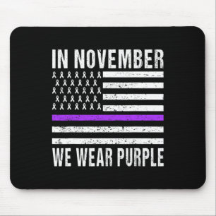 In November We Wear Purple Pancreatic Cancer Aware Mouse Mat