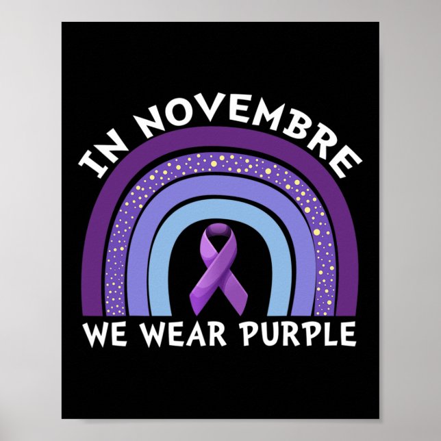 In November We Wear Purple Pancreatic Cancer Aware Poster (Front)