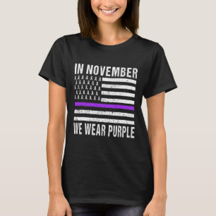 In November We Wear Purple Pancreatic Cancer Aware T-Shirt
