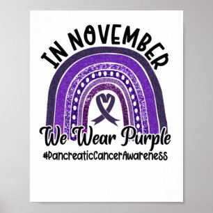 In November We Wear Purple Pancreatic Cancer Poster