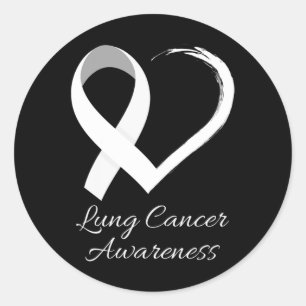In November We Wear White Lung Cancer Awareness Mo Classic Round Sticker