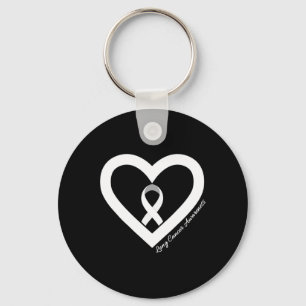 In November We Wear White Lung Cancer Awareness Mo Key Ring