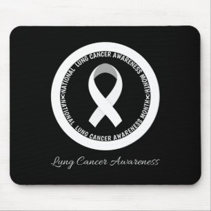 In November We Wear White Lung Cancer Awareness Mo Mouse Mat