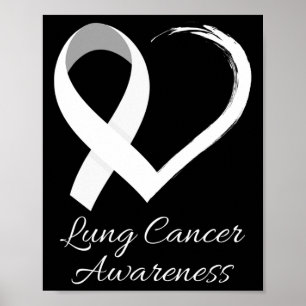 In November We Wear White Lung Cancer Awareness Mo Poster