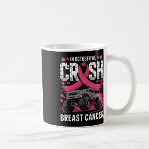In October We Crush Breast Cancer Awareness Monste Coffee Mug