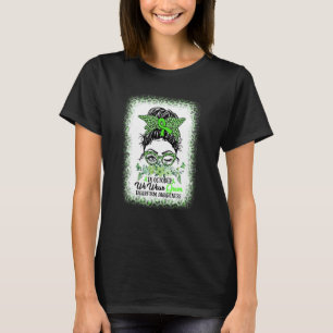 In October We Wear Green Dwarfism Awareness Messy T-Shirt