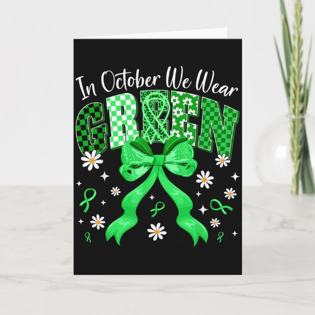 In October We Wear Green For Dwarfism Awareness Gi Card (Front)