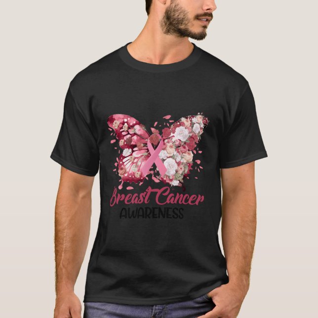In October We Wear K Breast Cancer Awareness Butte T-Shirt (Front)