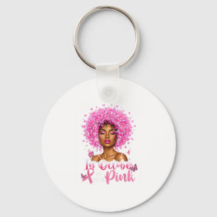 In October We Wear Nk Black Women Breast Cancer Bu Key Ring