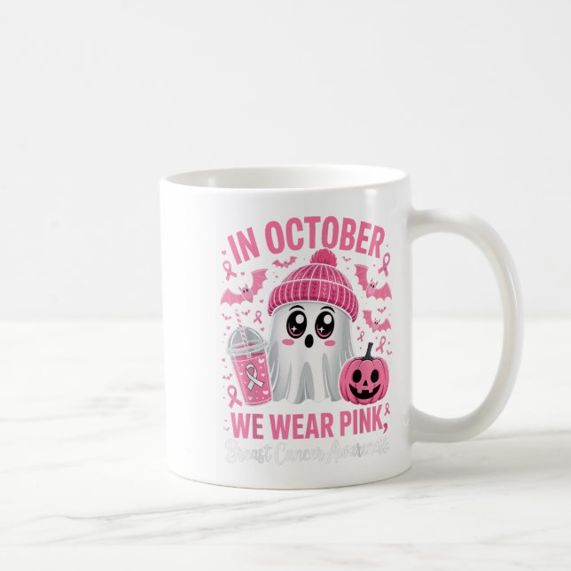 In October We Wear Nk Breast Cancer Awareness Hall Coffee Mug (Right)