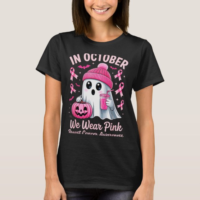 In October We Wear Nk Breast Cancer Awareness Hall T-Shirt (Front)