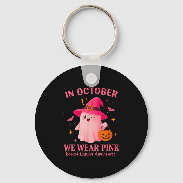 In October We Wear Nk – Breast Cancer Awareness  Key Ring (Front)
