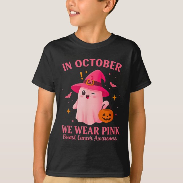 In October We Wear Nk – Breast Cancer Awareness  T-Shirt (Front)
