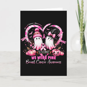 In October We Wear Nk Breast Cancer Heart Dragonfl Card