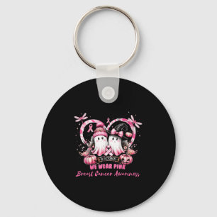 In October We Wear Nk Breast Cancer Heart Dragonfl Key Ring