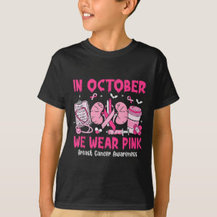 In October We Wear Nk Breast Cancer Urology Nurse  T-Shirt
