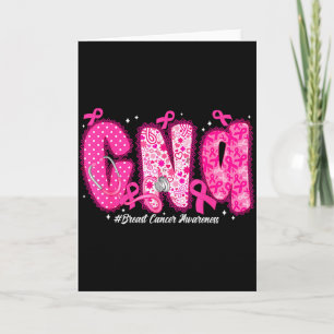 In October We Wear Nk Cna Nurse Breast Cancer Awar Card