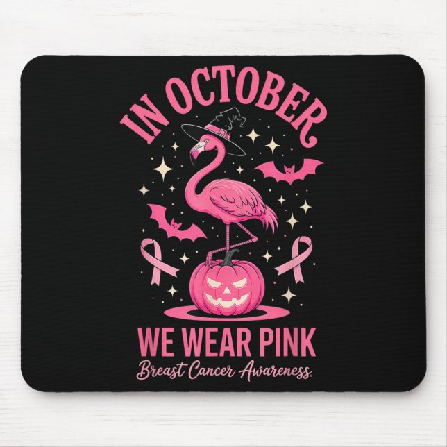 In October We Wear Nk Flamingo Halloween  Mouse Mat (Front)