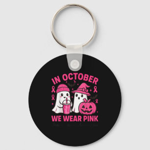 In October We Wear Nk Ghost Breast Cancer Awarenes Key Ring