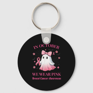 In October We Wear Nk Ghost Breast Cancer Awarenes Key Ring