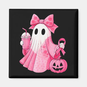 In October We Wear Nk Ghost Witch Breast Cancer Aw Magnet