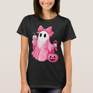 In October We Wear Nk Ghost Witch Breast Cancer Aw T-Shirt