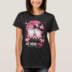 In October We Wear Nk Ghost Witch Breast Cancer Aw T-Shirt