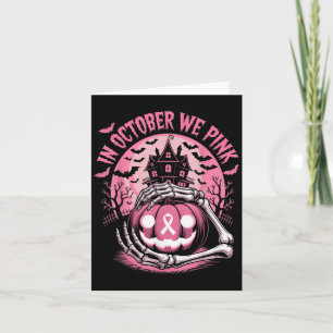 In October We Wear Nk Halloween Pumpkin Skeleton D Card